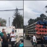 Choque múltiple en la calle 13: un camión, una camioneta y dos motos