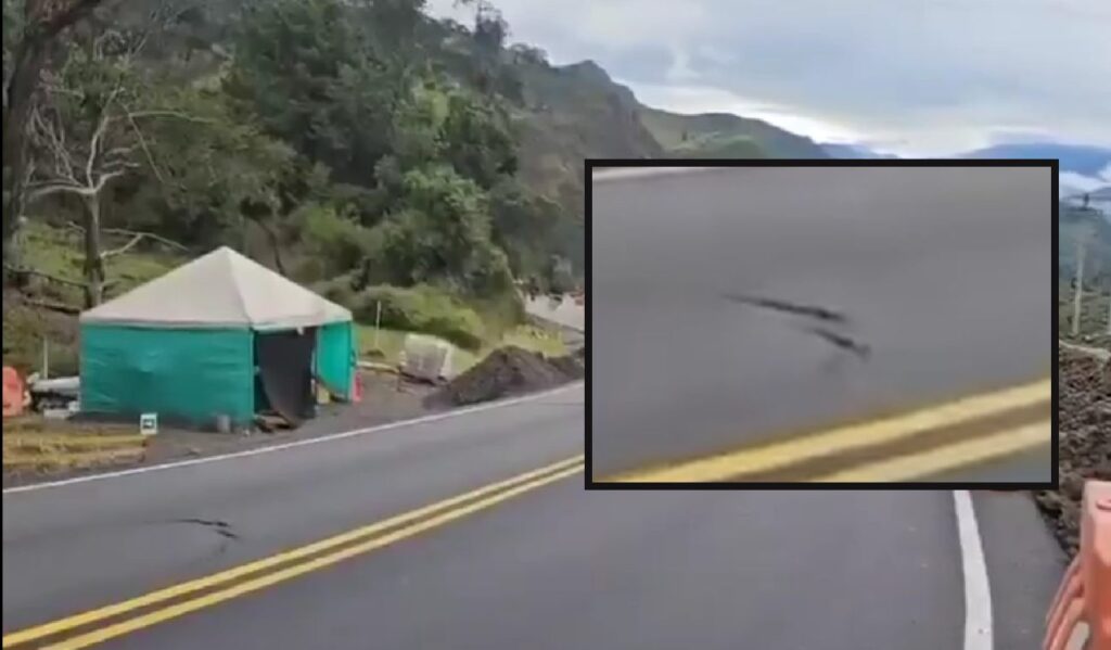 Punto de vía al Llano reabierto tiene grietas en el pavimento Punto de vía al Llano reabierto tiene grietas en el pavimento
