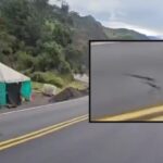 Punto de vía al Llano reabierto tiene grietas en el pavimento