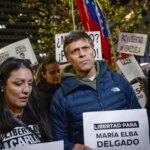 Cientos de venezolanos apoyan a María Corina Machado desde Madrid a pocos días de la entrega del Nobel de la Paz