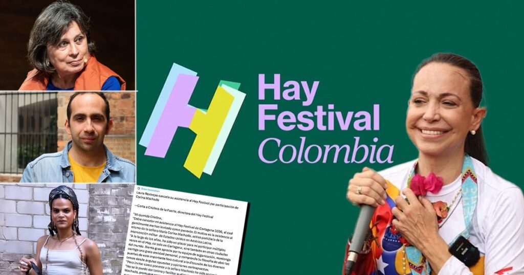 El Hay Festival se tiñe de política, varios escritores cancelan su participación por invitación a María Corina Machado El Hay Festival se tiñe de política, varios escritores cancelan su participación por invitación a María Corina Machado