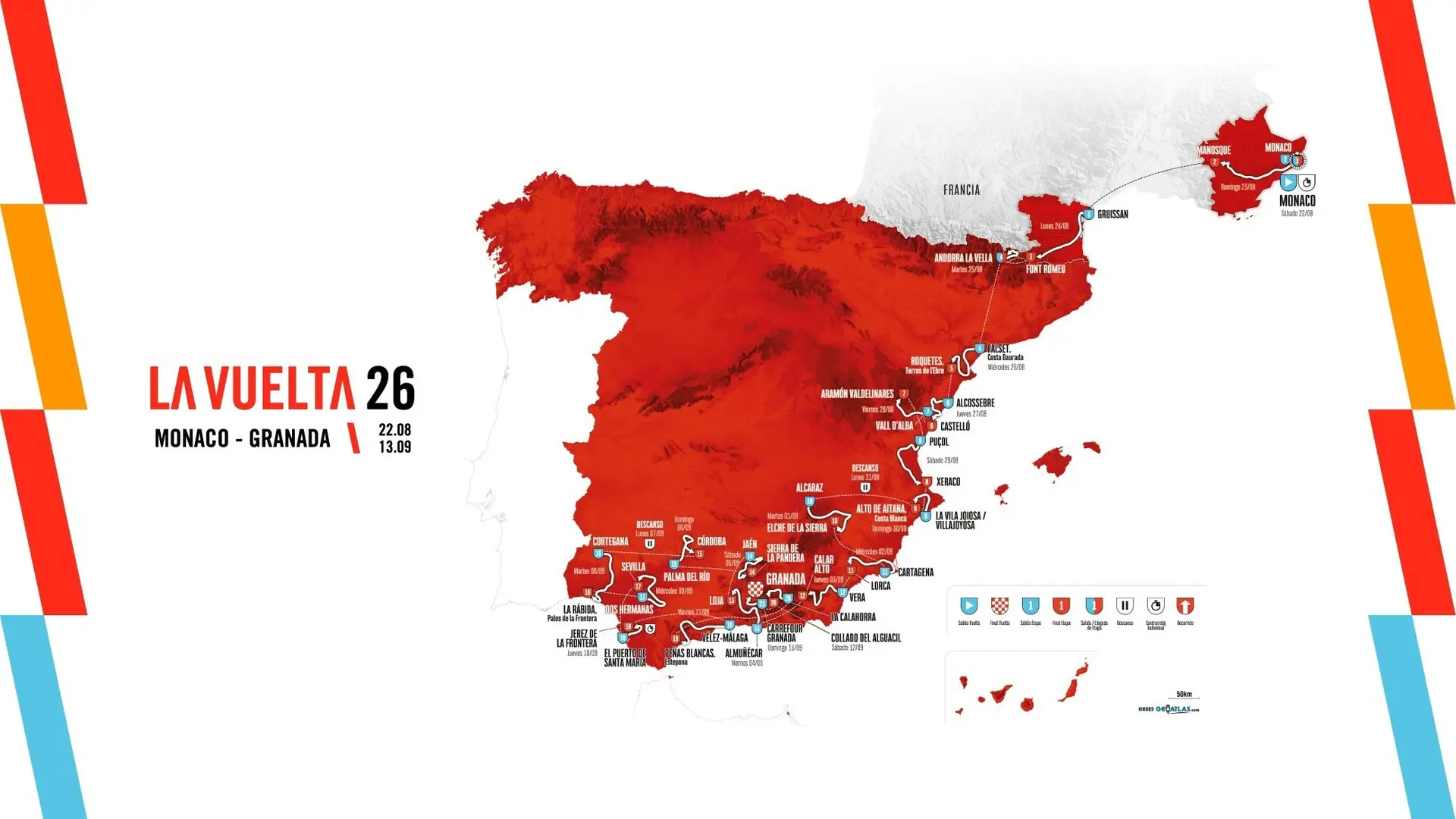 La Vuelta a España 2026 partirá del Casino de Mónaco, se ‘olvida’ de Madrid y del norte y coronará al campeón en la Alhambra La Vuelta a España 2026 partirá del Casino de Mónaco, se ‘olvida’ de Madrid y del norte y coronará al campeón en la Alhambra