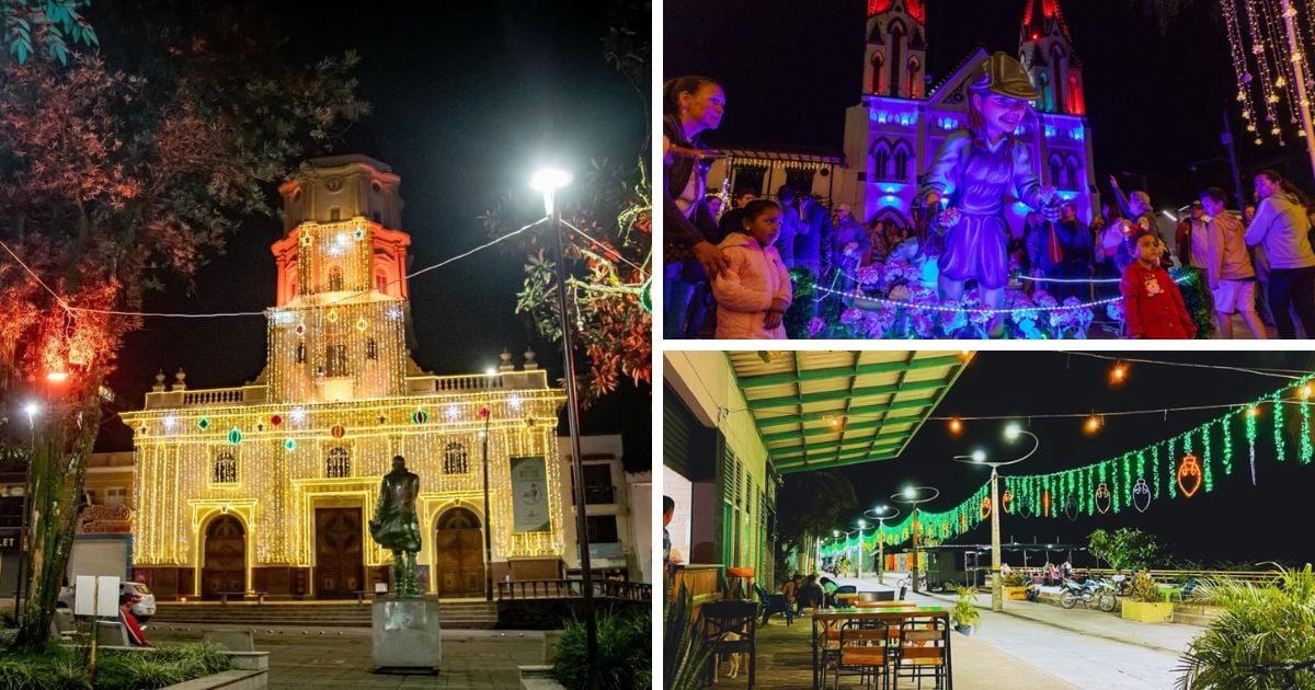 Los 3 pueblos de Antioquia ideales para visitar en navidad, cada uno tiene un alumbrado único y llamativo