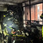 Un incendio en una vivienda de Móstoles deja dos ingresos leves y tres personas atendidas