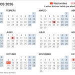 todos los días festivos y puentes en la Región