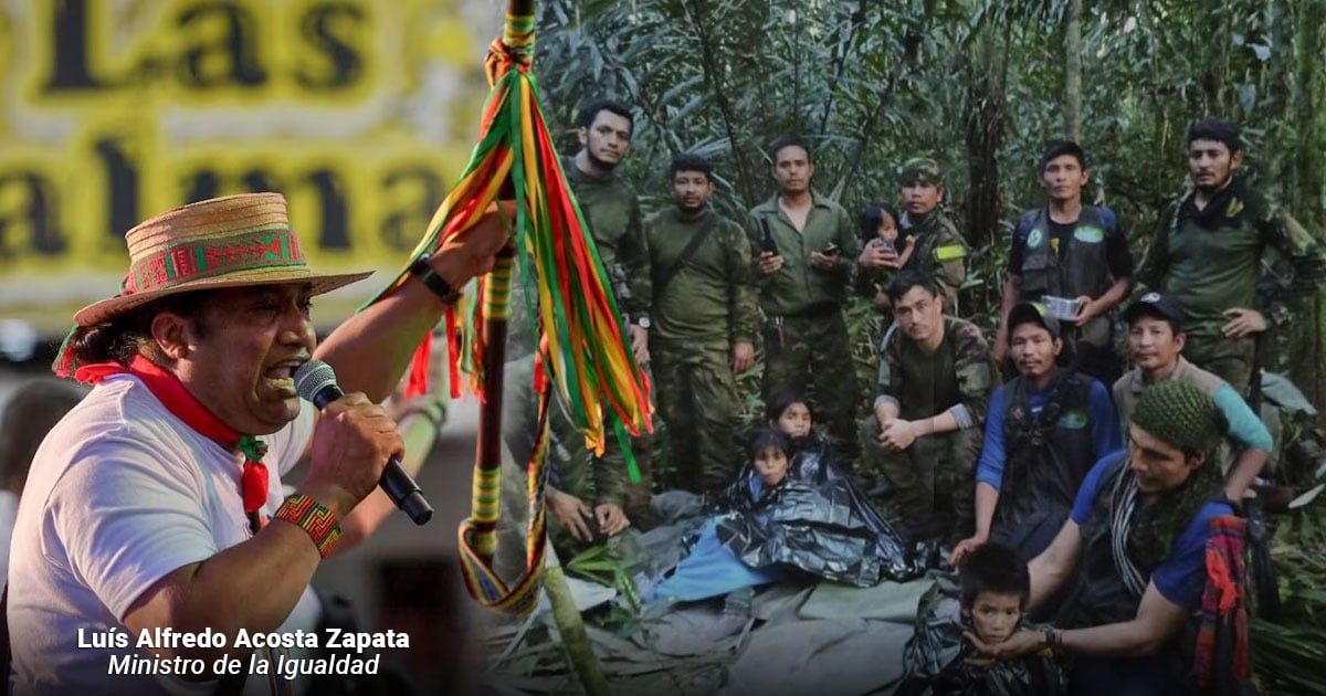 El líder indígena que llega a minIgualdad rescató junto al minDefensa a los niños perdidos en la selva del Guaviare El líder indígena que llega a minIgualdad rescató junto al minDefensa a los niños perdidos en la selva del Guaviare