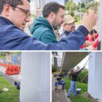 Galán se las dio de artista y lideró jornada de pintura en puentes Galán se las dio de artista y lideró jornada de pintura en puentes