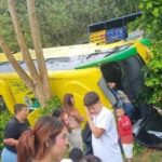Noticias Antioquia: Siete heridos tras volcamiento de un bus en Antioquia