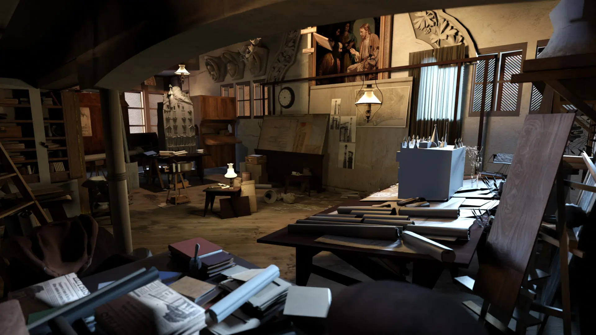 La Catedral de Barcelona abre el taller de Gaudí al público con una exposición virtual