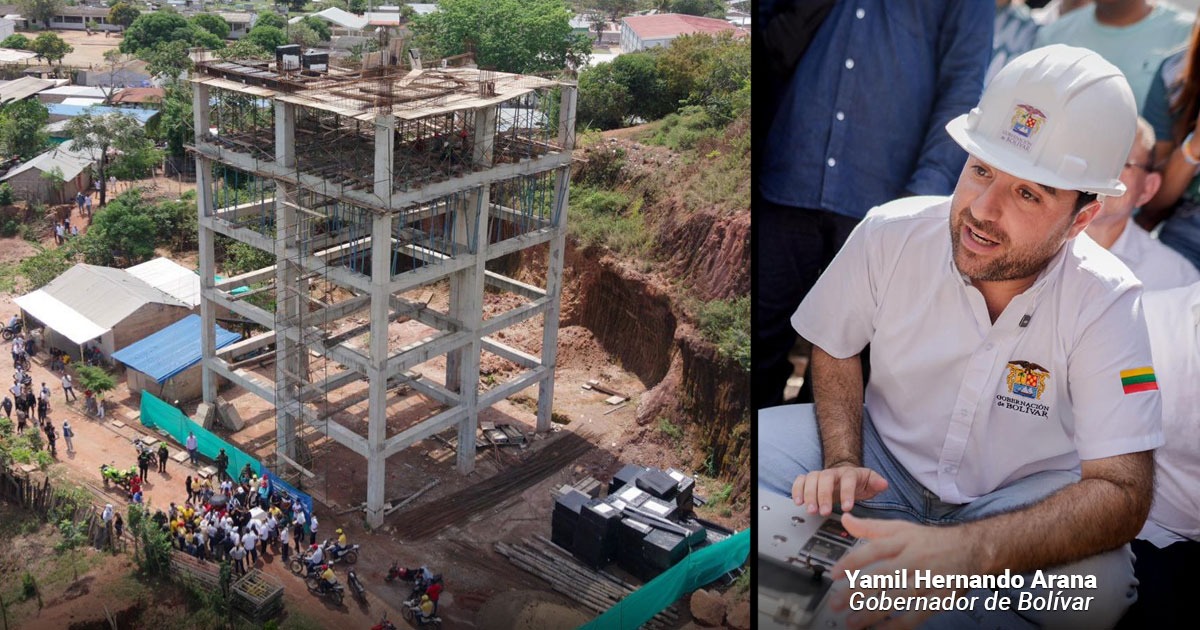 El acueducto que funcionará con paneles solares y que promete cambiar la vida en el sur de Bolívar