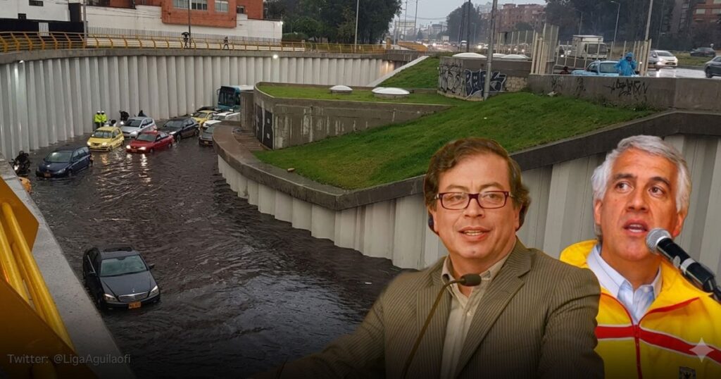 El deprimido de la 94, una mala obra del carrusel de la contratación de Bogotá, que se inunda cada vez que llueve