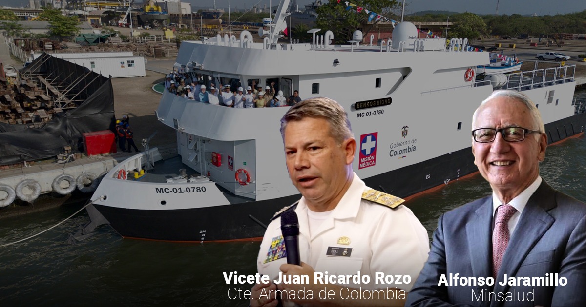 La armada logró poner a navegar el primer barco hospital construido en el astillero de Mamonal en Cartagena