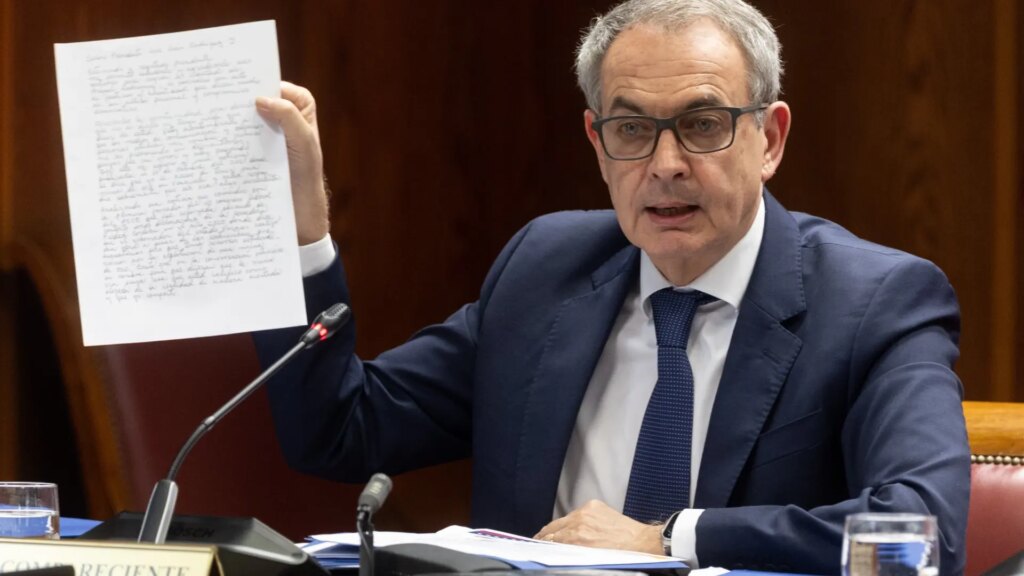 Zapatero exhibe una carta de ‘El Pollo’ Carvajal en el Senado para desmentir que posea una mina de oro en Venezuela
