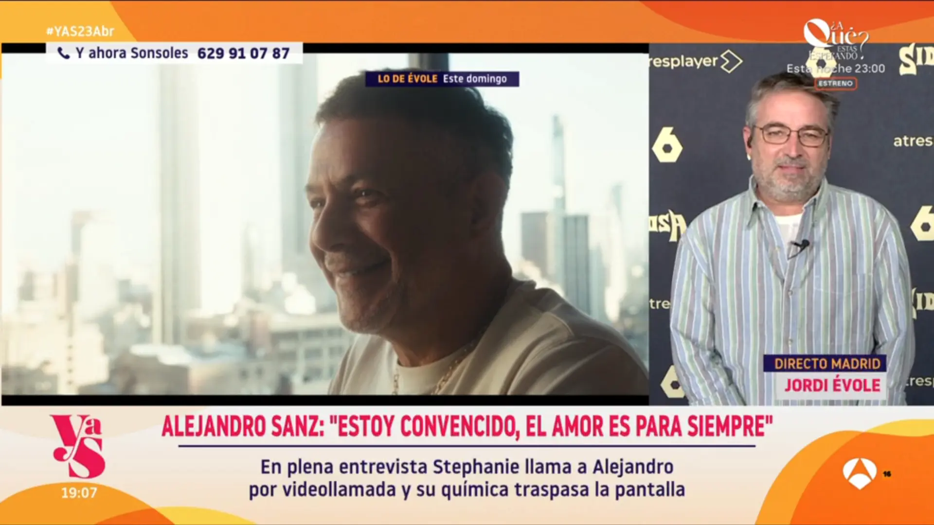 Alejandro Sanz protagoniza un momento inesperado en ‘Lo de Évole’ con una videollamada de Stephanie Cayo, su novia