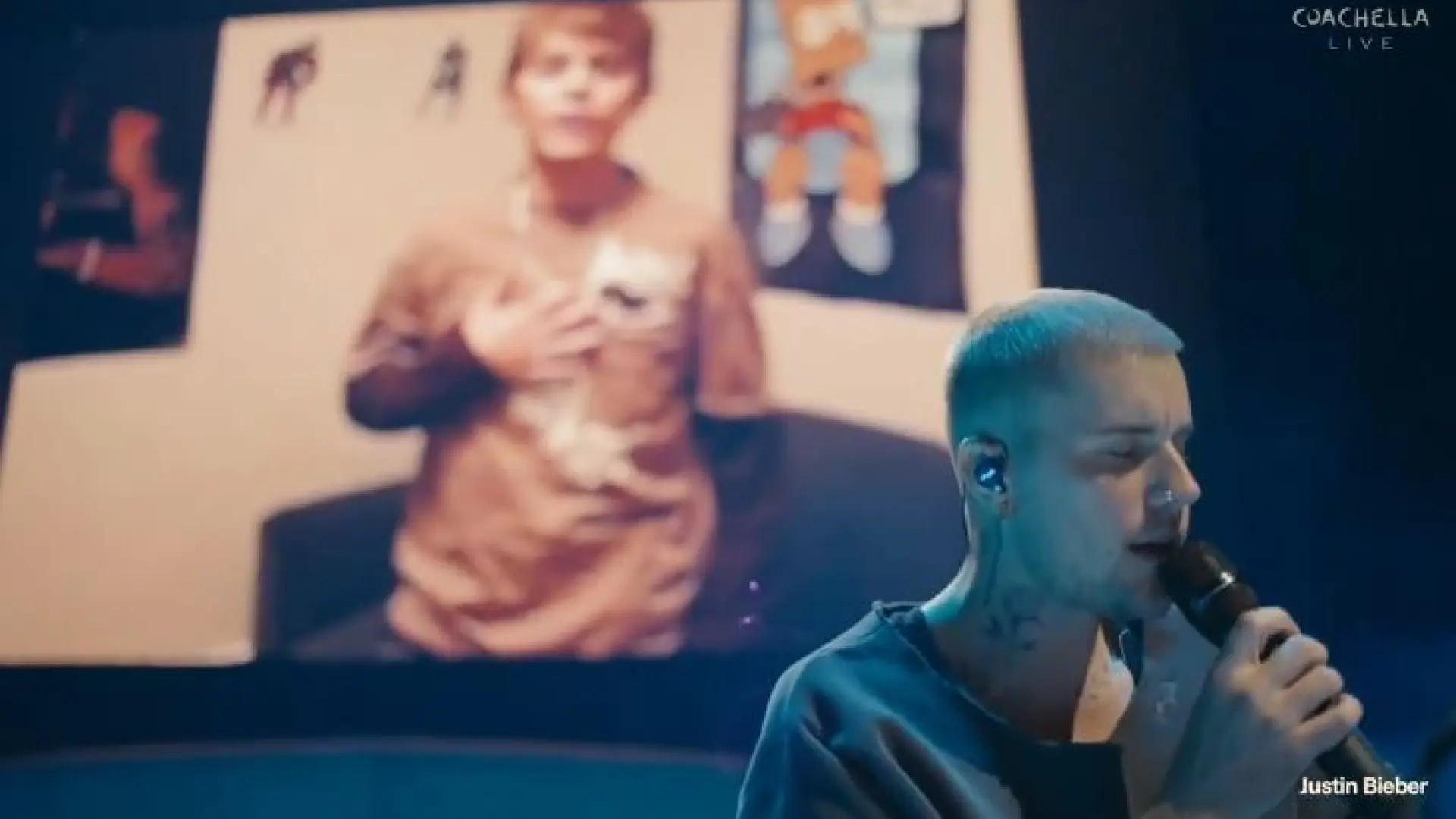 Justin Bieber regresa a lo grande en Coachella y acaba cantando ‘With you’ con su yo de 13 años