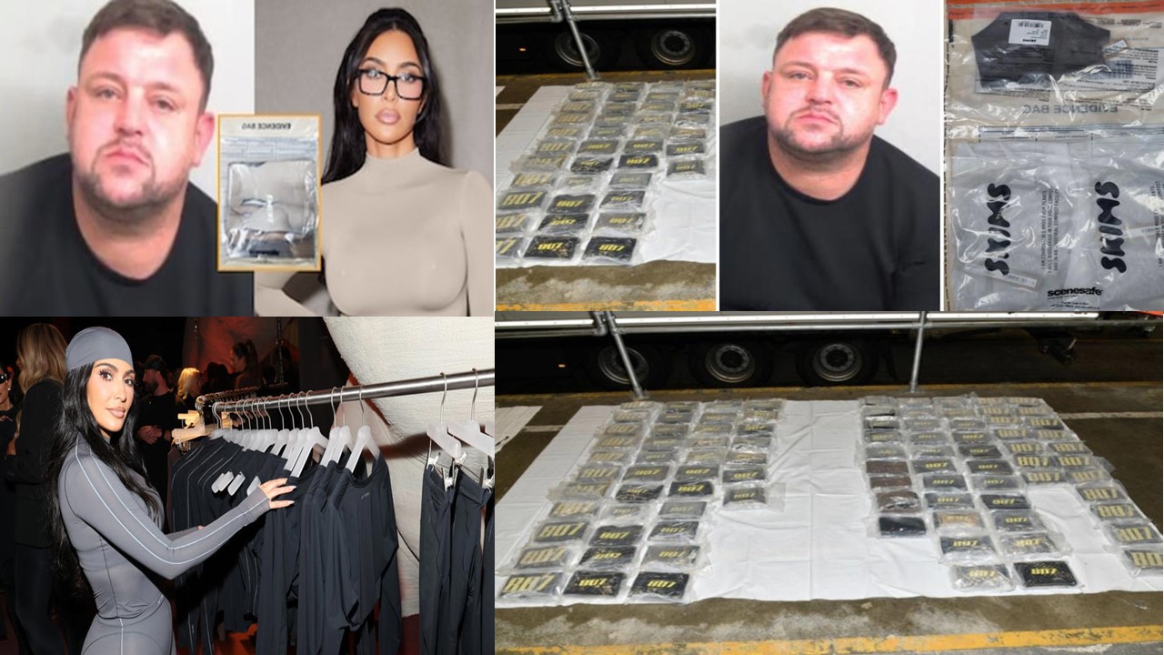 Hallan 90 kilos de cocaína ocultos en camión con productos de Skims, la marca de Kim Kardashian Hallan 90 kilos de cocaína ocultos en camión con productos de Skims, la marca de Kim Kardashian