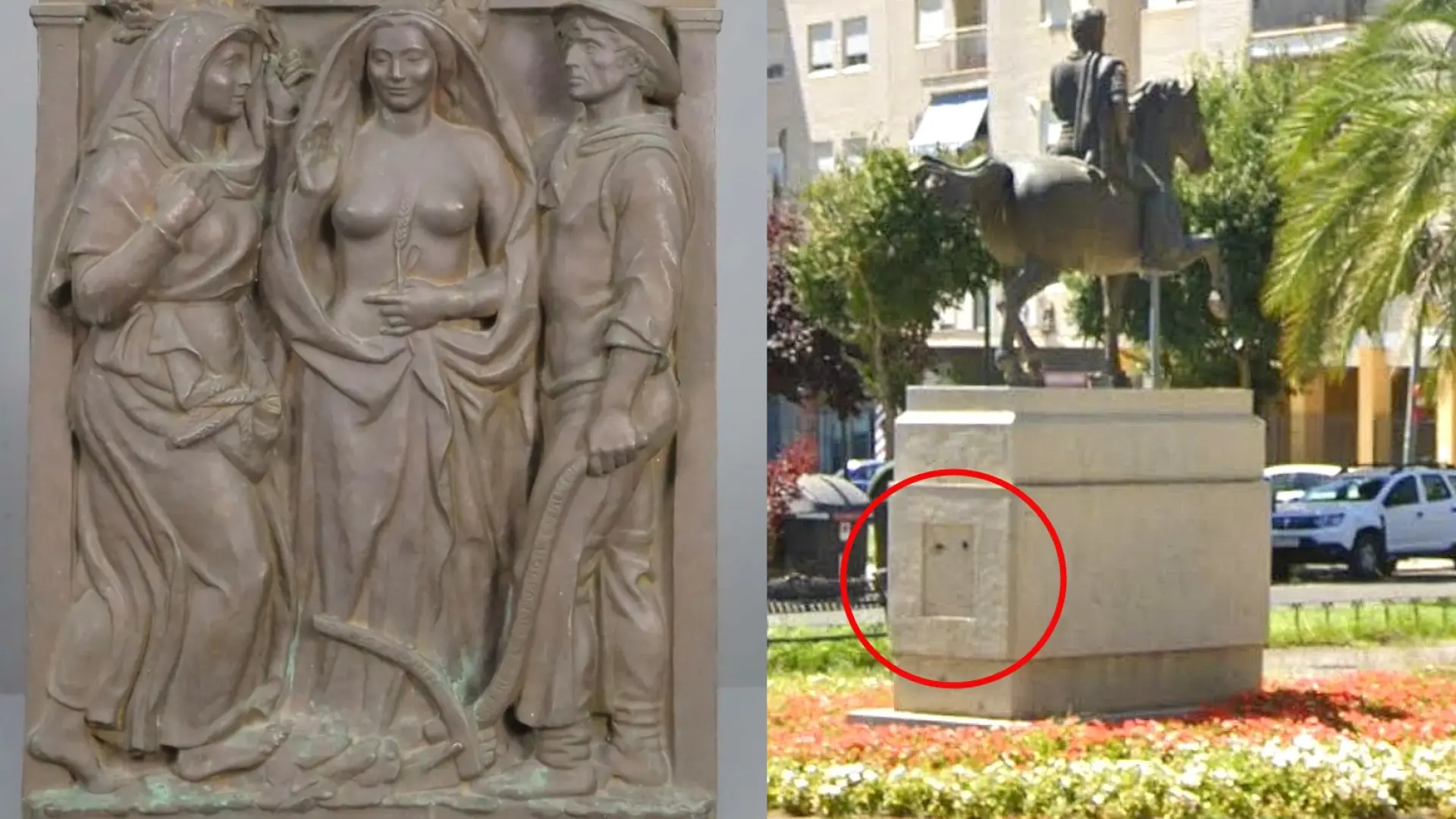 Recuperan en el Rastro de Madrid una obra en bronce robada de Badajoz hace 27 años