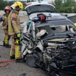 Tres heridos, uno de ellos grave, tras chocar un autocar y un turismo en la AP-7 en Maçanet de la Selva