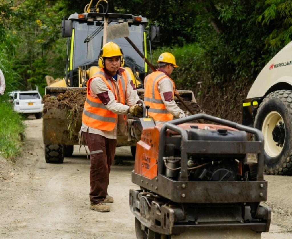 Kevin Bernal destaca inicio de obras de rehabilitación vial en San Andrés.
