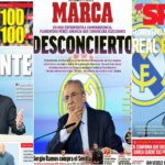 "Delirante", "Esperpento"… Las portadas de Florentino Pérez y su anuncio electoral
