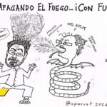 Caricatura: Apagando el fuego con fuego Caricatura: Apagando el fuego con fuego