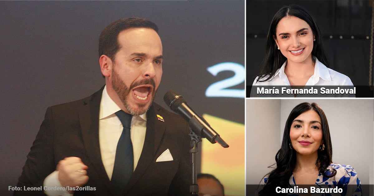 Las dos mujeres que forman parte del círculo de 15 que rodea a Abelardo de la Espriella