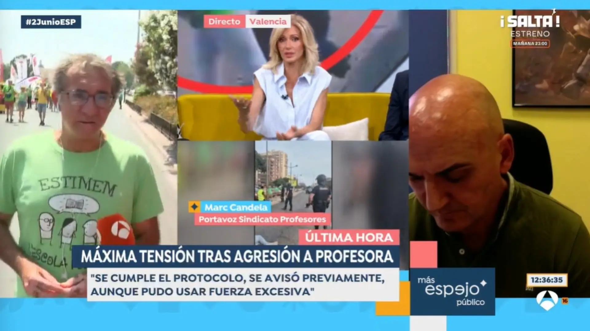«Tiene la nariz rota y la mandíbula dolorida» «Tiene la nariz rota y la mandíbula dolorida»