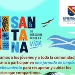 Comunidad de Santana se une en jornada de limpieza y embellecimiento del barrio