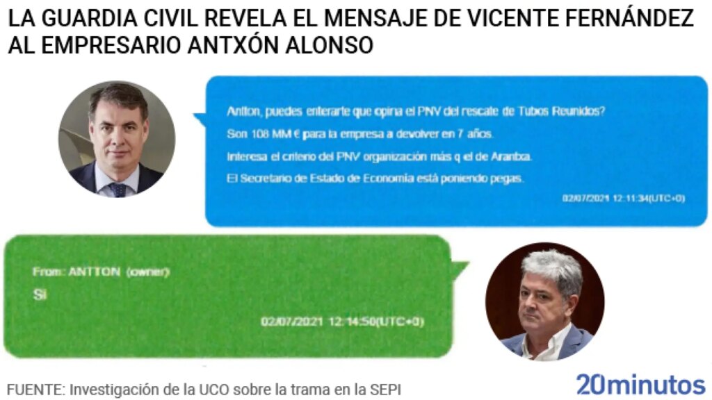 la trama Leire buscó el empujón del PNV para salvar las reticencias al rescate de Tubos Reunidos