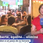 El rótulo con el que TVE ironiza sobre la derrota de Francia ante España: «Liberté, egalité… eliminé» El rótulo con el que TVE ironiza sobre la derrota de Francia ante España: «Liberté, egalité… eliminé»