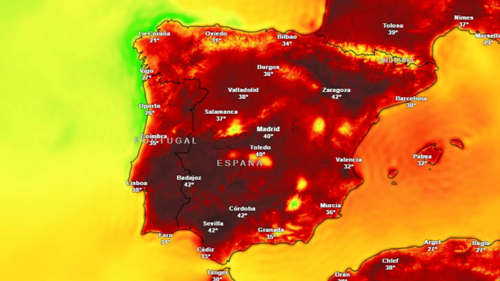una nueva ola de calor con máximas de 42ºC llega a España el domingo y durará al menos hasta el martes