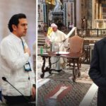 Él es el padre Londoño, primo de Abelardo De la Espriella que se convirtió en el nuevo capellán de la Presidencia