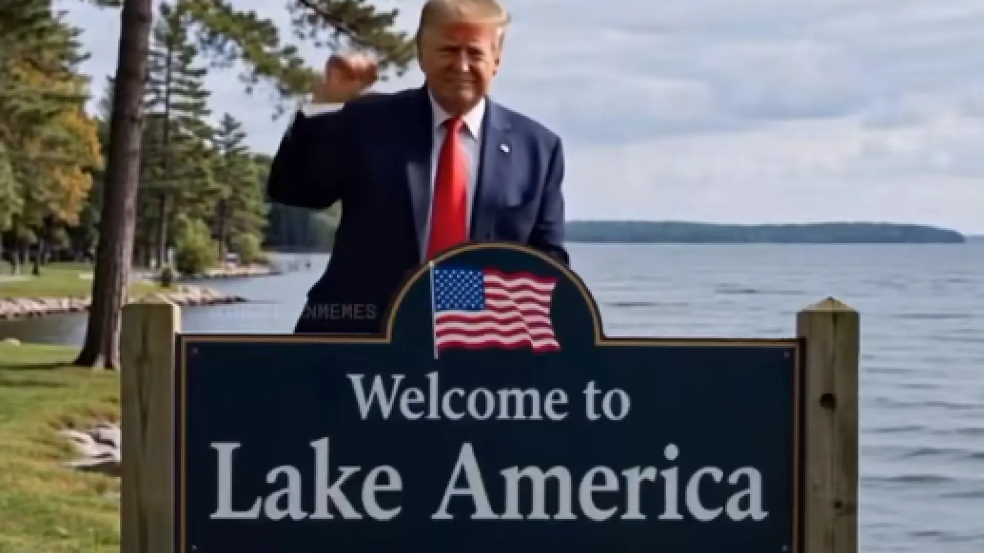 Trump publica un vídeo con IA donde cambia el cartel del ‘Lago Ontario’ por ‘Lago América’ y Canadá responde con un letrero gigante Trump publica un vídeo con IA donde cambia el cartel del ‘Lago Ontario’ por ‘Lago América’ y Canadá responde con un letrero gigante