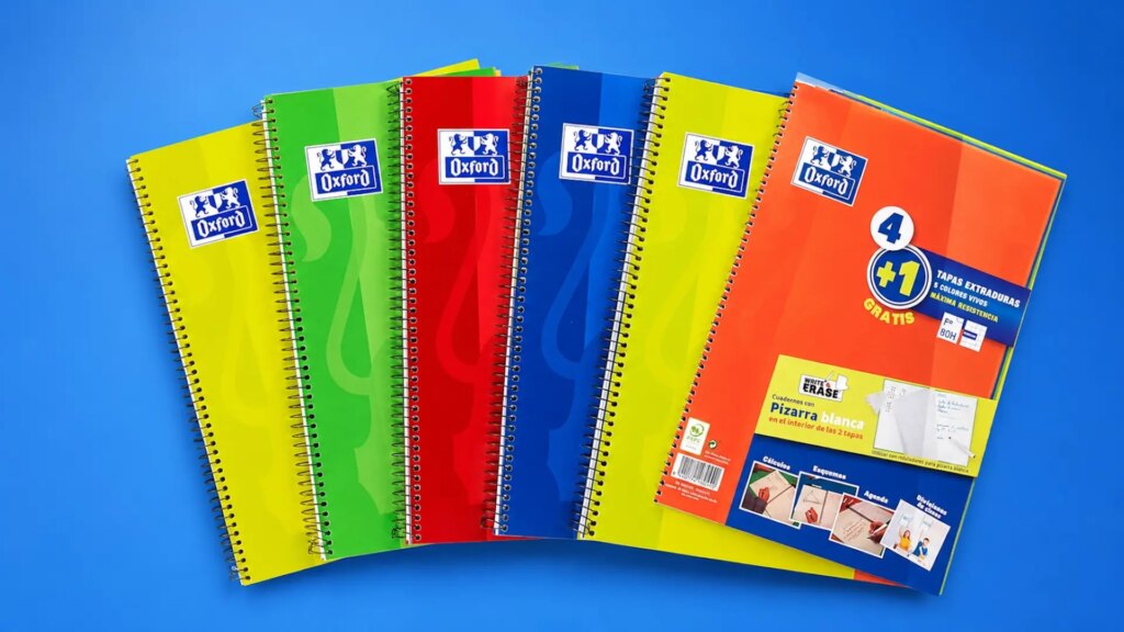 el lote ahorro 4+1 de cuadernos Oxford para ‘la Vueta al Cole’