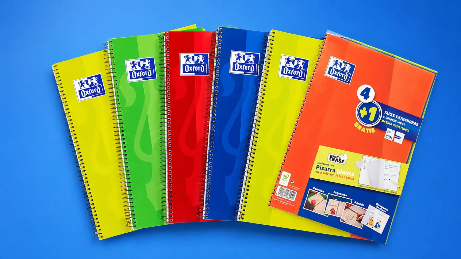 el lote ahorro 4+1 de cuadernos Oxford para ‘la Vueta al Cole’