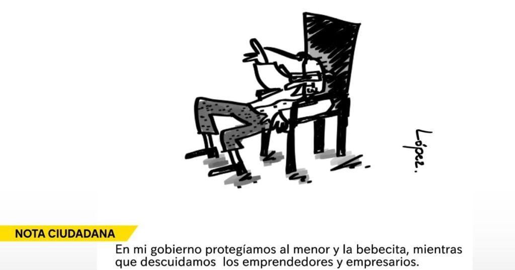 Caricatura: Petro defendiendo al "Bendito Menor" Caricatura: Petro defendiendo al "Bendito Menor"