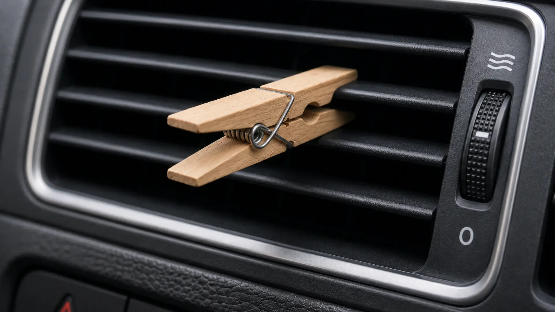 Colocar una pinza de madera en la rejilla del aire acondicionado de tu coche mejora la climatización