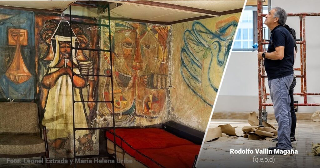 Fue un mexicano quien rescató de un sótano en Medellín los primeros murales que pintaron Botero y Obregón