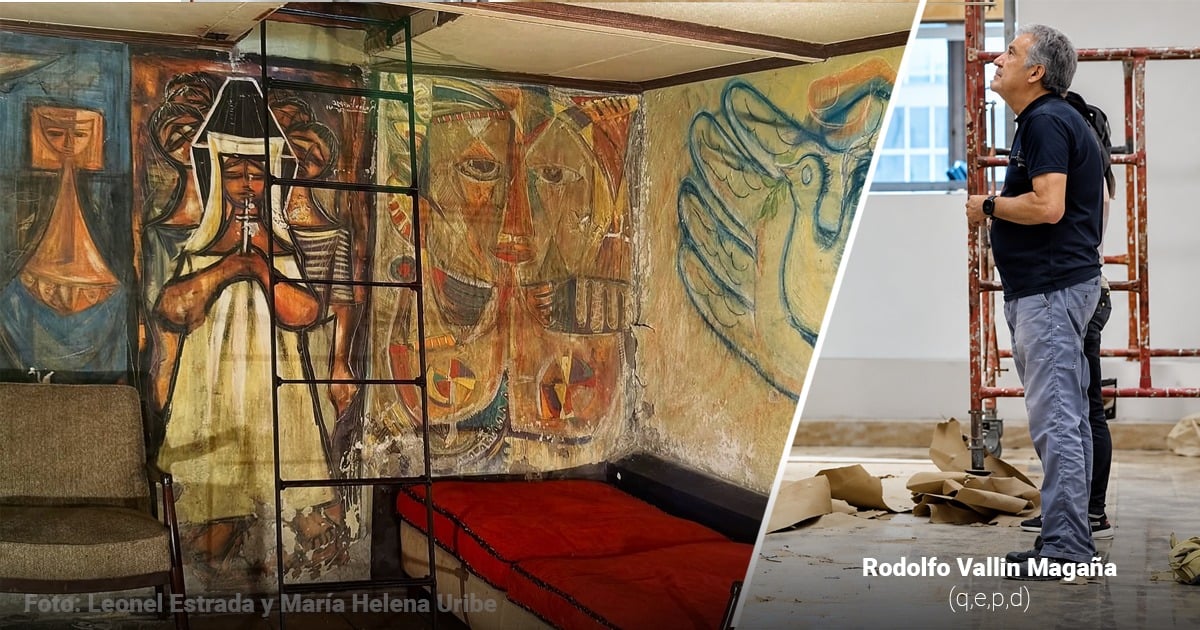 Fue un mexicano quien rescató de un sótano en Medellín los primeros murales que pintaron Botero y Obregón