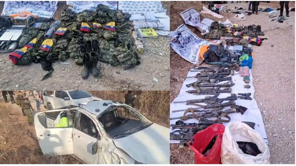 Operación Horus en Chaparral: incautan fusiles, drones y explosivos atribuidos a disidencias Operación Horus en Chaparral: incautan fusiles, drones y explosivos atribuidos a disidencias