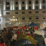Tres detenidos tras la agresión a los acampados por la vivienda en Oviedo