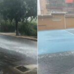 Una espectacular tromba de agua deja 97 l/m2 en solo una hora en Alzira